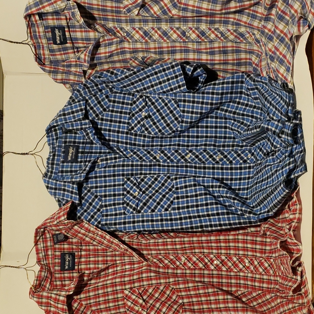 Wrangler Western Shirts Lot of 3 XLT